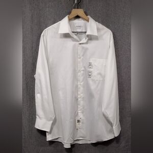 NWT Van Heusen Button Shirt Men's 17 32/33 White Office Career